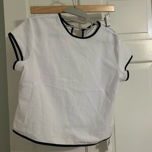 Matching white short and top outfit